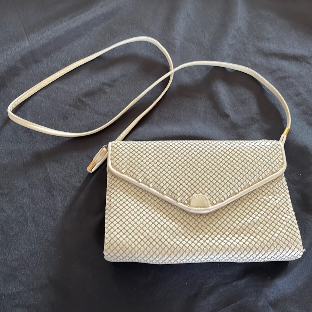 Whiting & Davis Vintage Metal Mesh Clutch w/Strap Designer Purse/HandBag